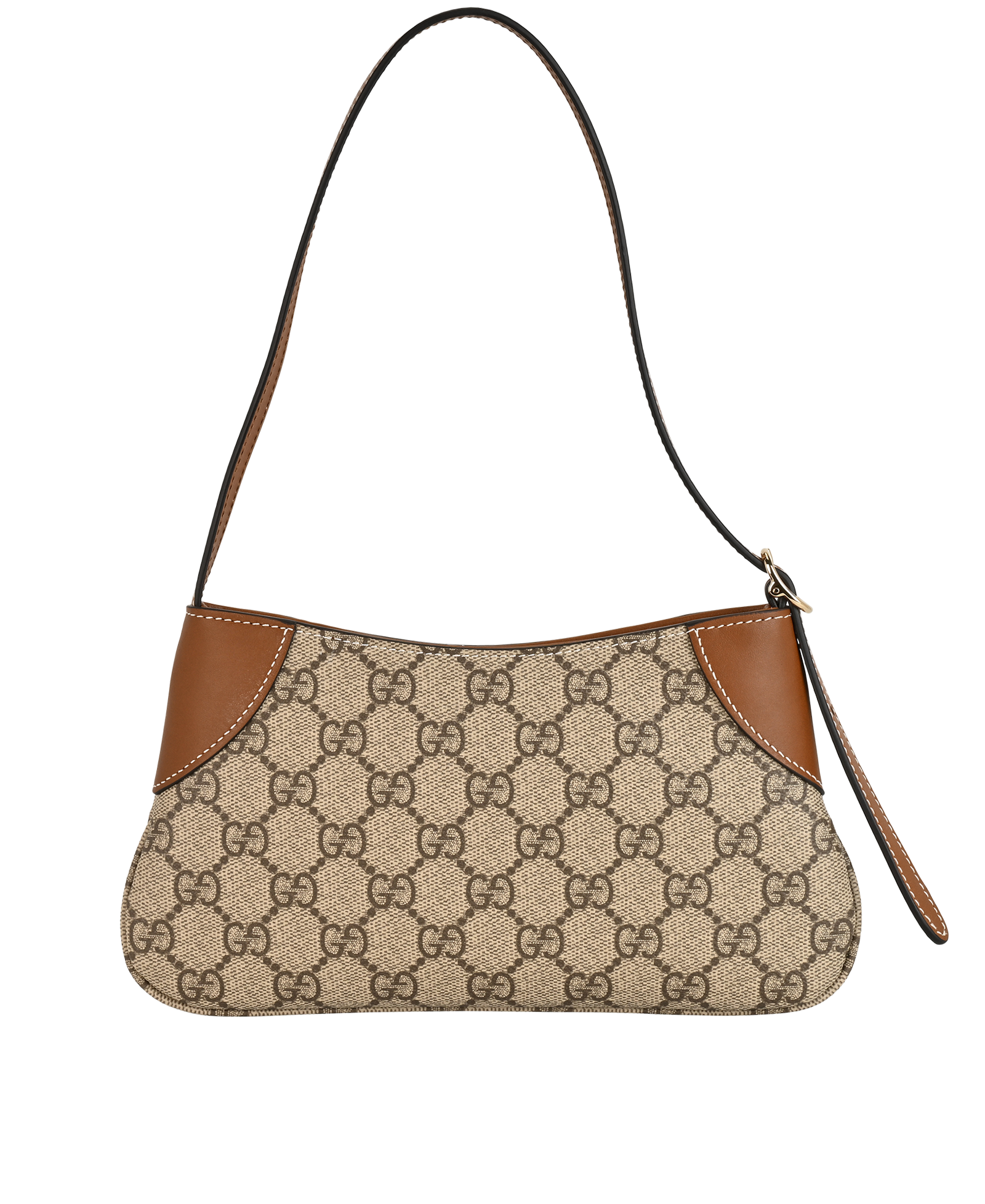 GG Small Shoulder Bag, &pound;720, Handbags, Brown, Canvas/Leather, Back view